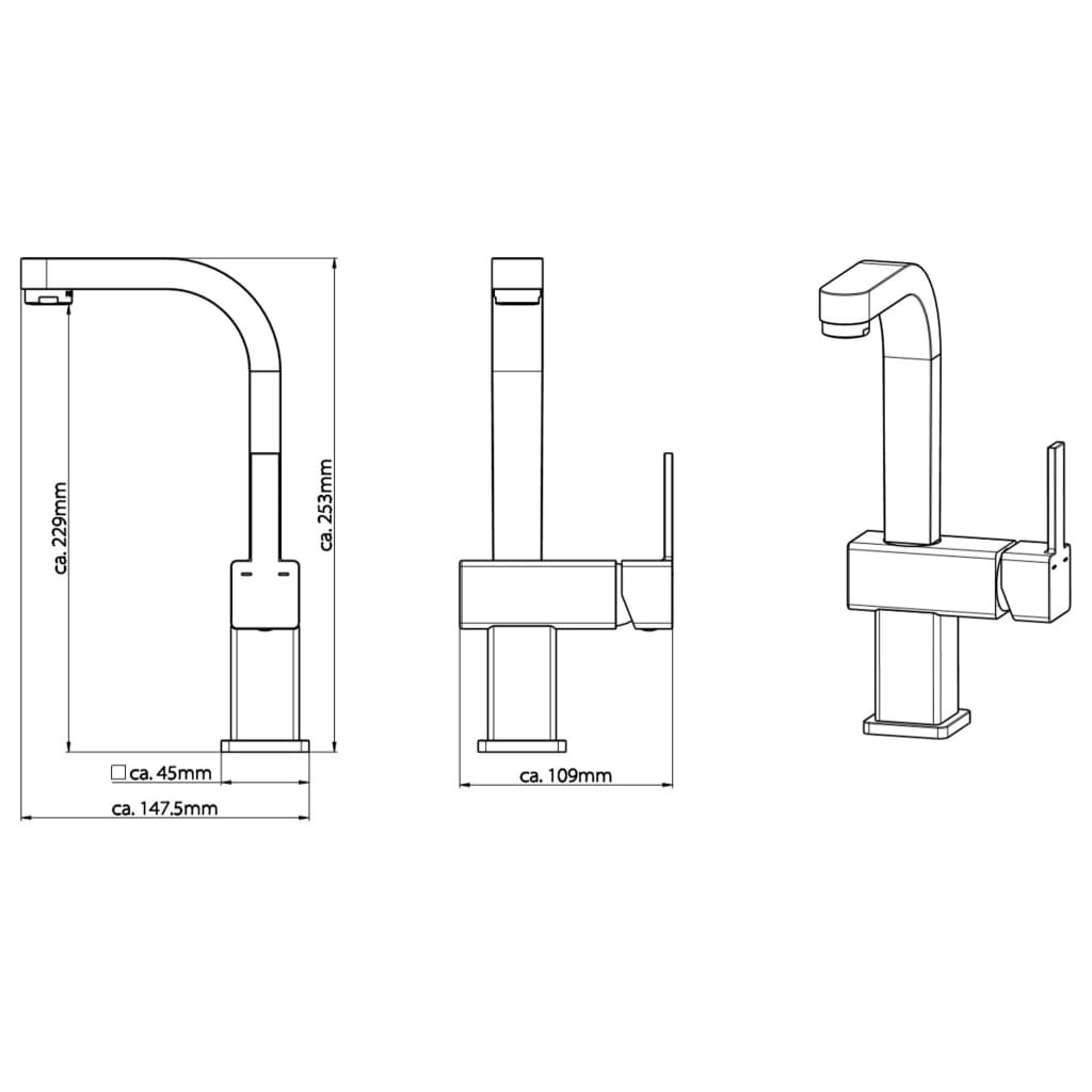 SCHÜTTE Basin Mixer SIGNO Chrome - Bend