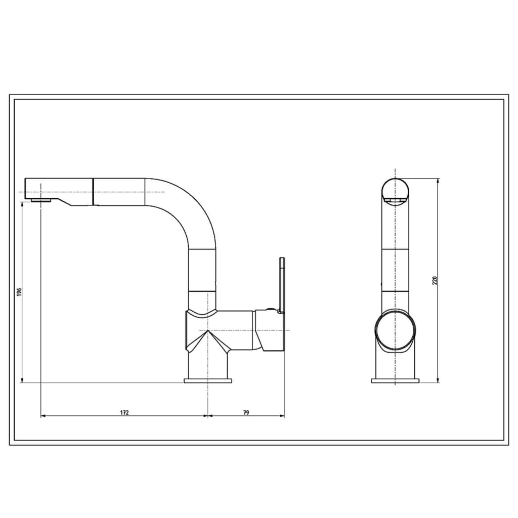 SCHÜTTE Basin Mixer with Pull-Out Spray LONDON Chrome - Bend