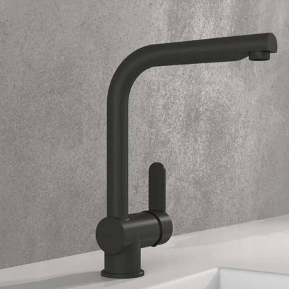 SCHÜTTE Kitchen Mixer Tap with Pull-out Spout LONDON Matte Black - Bend