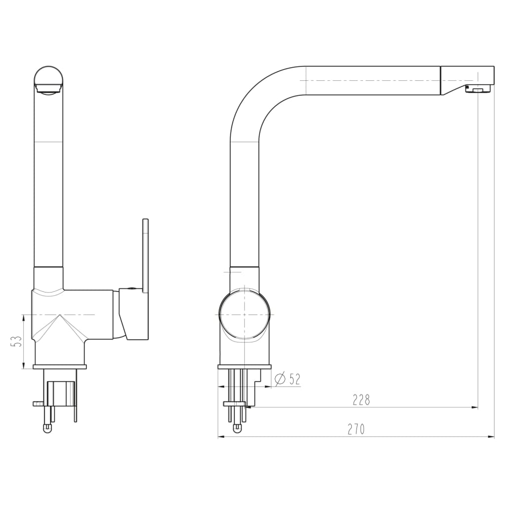 SCHÜTTE Top Mounted Sink Mixer RIO Chrome