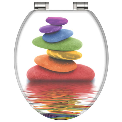 SCHÜTTE Toilet Seat with Soft-Close COLORFUL STONES - Bend