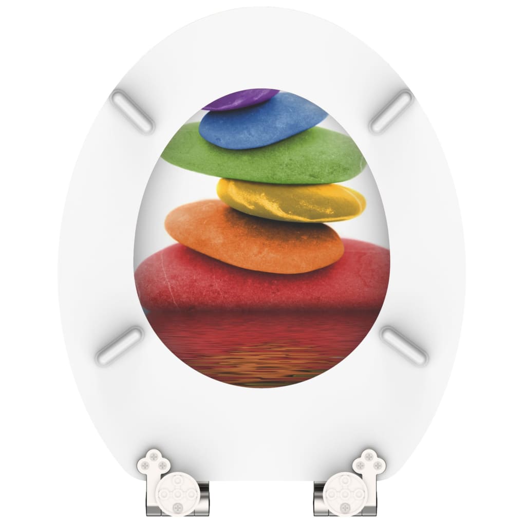 SCHÜTTE Toilet Seat with Soft-Close COLORFUL STONES - Bend