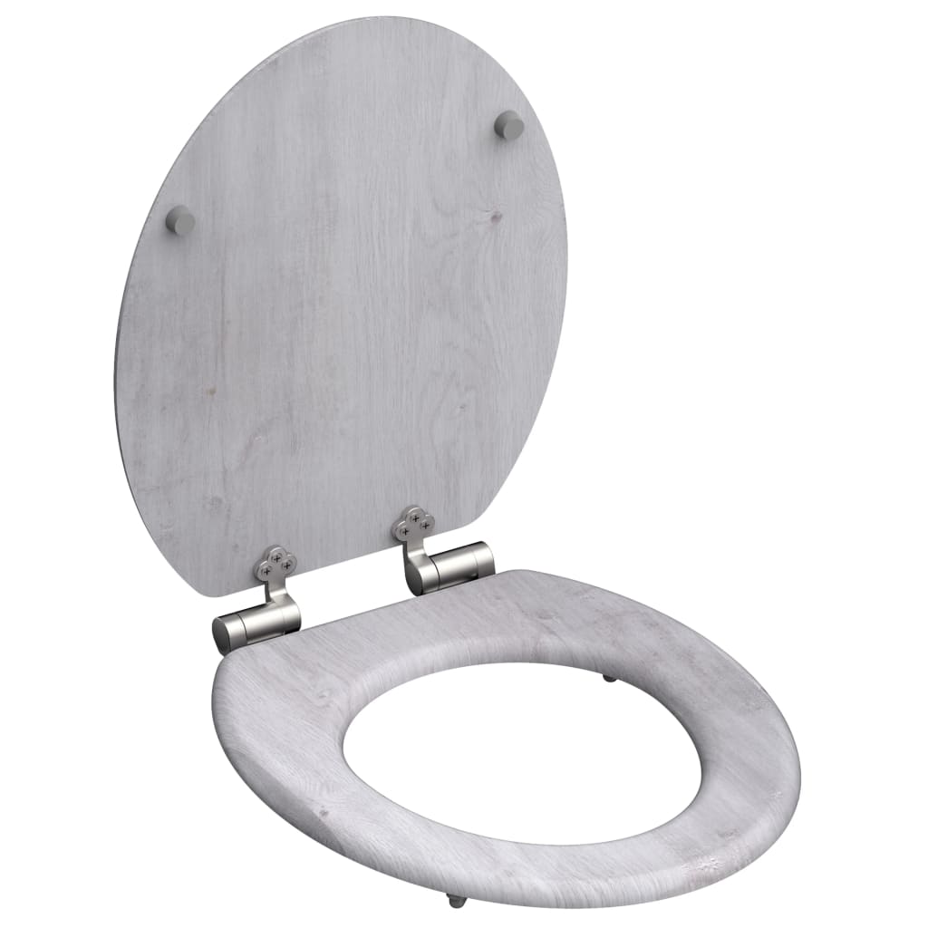 SCHÜTTE Toilet Seat with Soft-Close LIGHT WOOD MDF