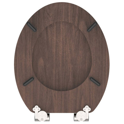 SCHÜTTE Toilet Seat with Soft-Close DARK WOOD MDF