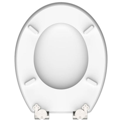 SCHÜTTE High Gloss Toilet Seat with Soft-Close GREY STEEL MDF