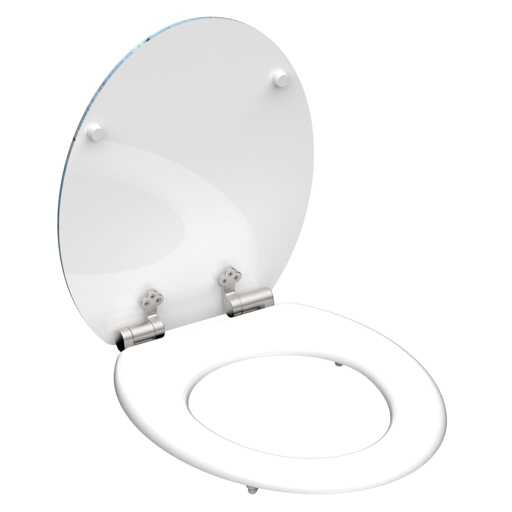 SCHÜTTE High Gloss Toilet Seat with Soft-Close SHELL HEART MDF - Bend