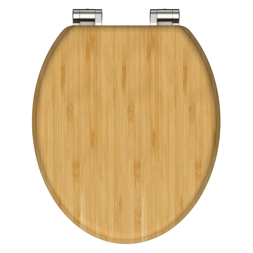 SCHÜTTE Toilet Seat with Soft-Close NATURAL BAMBOO