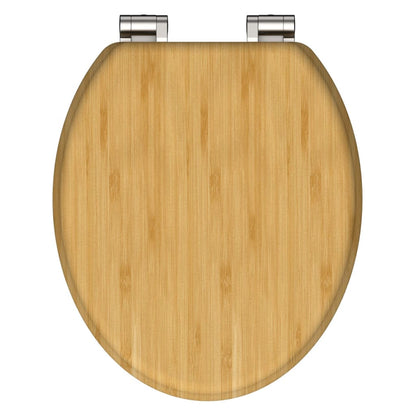 SCHÜTTE Toilet Seat with Soft-Close NATURAL BAMBOO