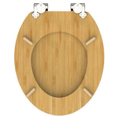 SCHÜTTE Toilet Seat with Soft-Close NATURAL BAMBOO
