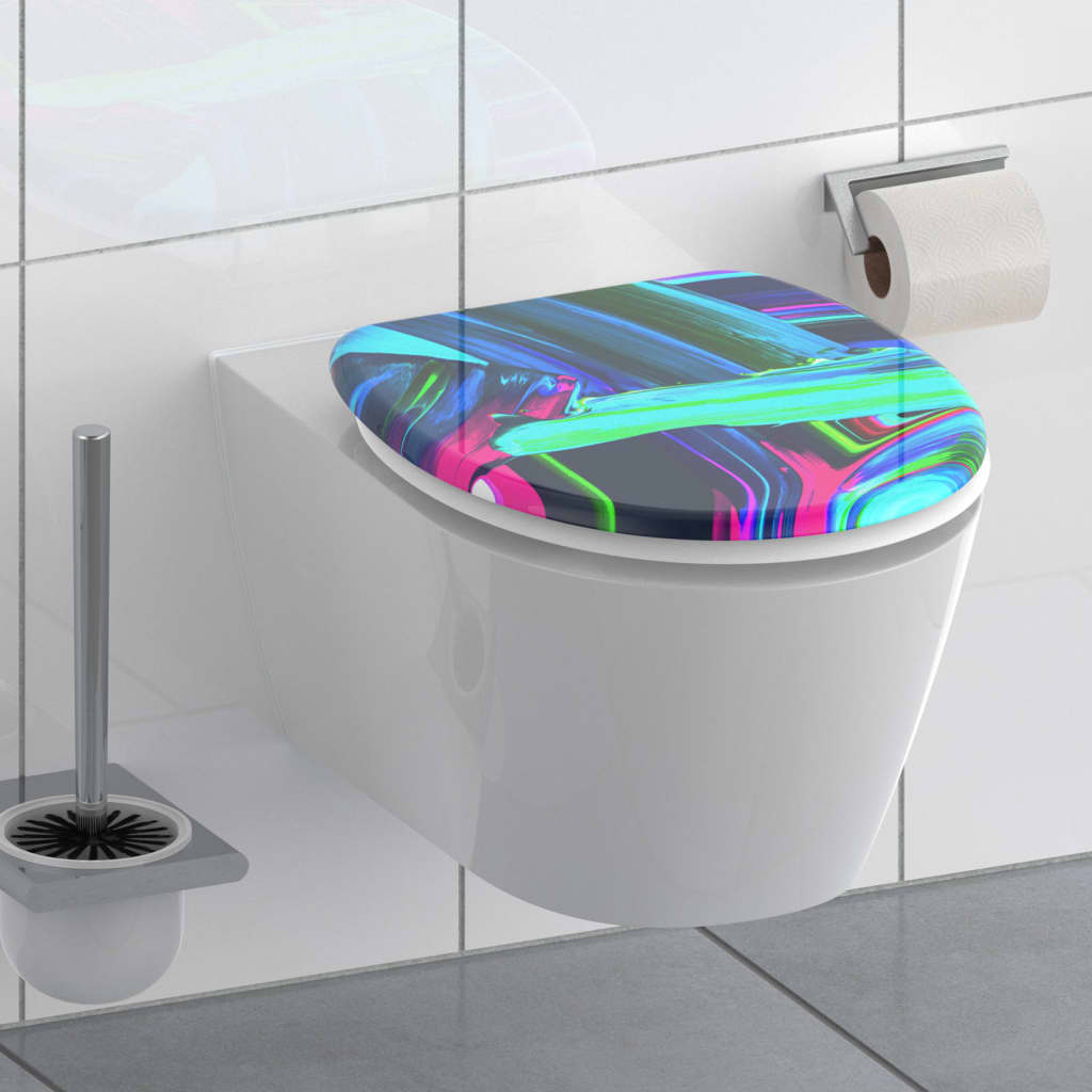 SCHÜTTE Toilet Seat with Soft-Close NEON PAINT - Bend