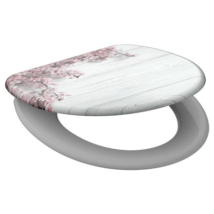 SCHÜTTE Toilet Seat with Soft-Close FLOWERS & WOOD