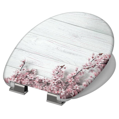 SCHÜTTE Toilet Seat with Soft-Close FLOWERS & WOOD