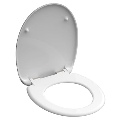 SCHÜTTE Toilet Seat with Soft-Close FLOWERS & WOOD