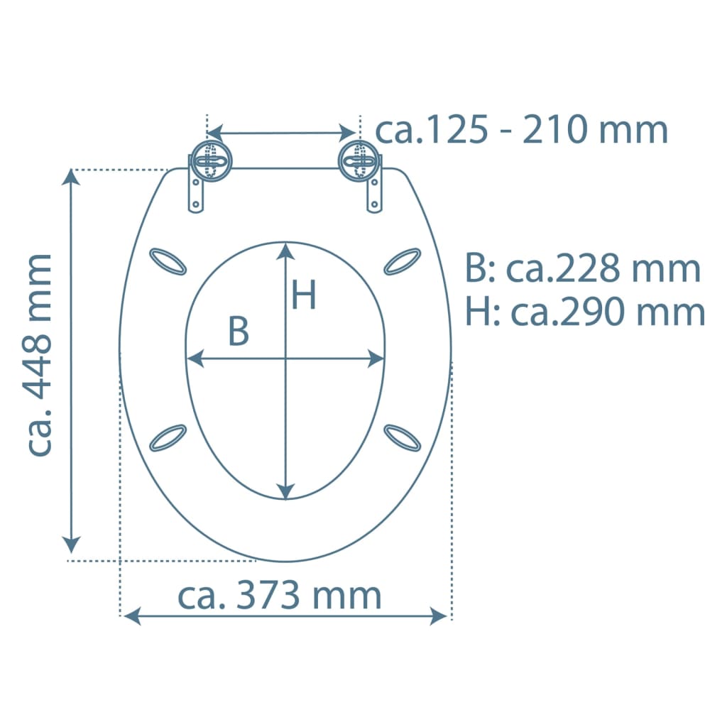 SCHÜTTE Toilet Seat with Soft-Close FLOWERS & WOOD