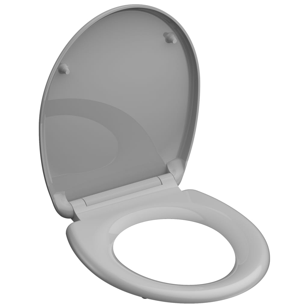 SCHÜTTE Duroplast Toilet Seat with Soft-Close Quick Release GREY