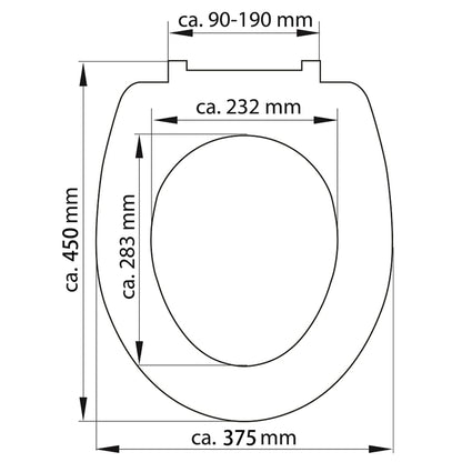 SCHÜTTE Duroplast Toilet Seat with Soft-Close Quick Release ANTHRAZIT