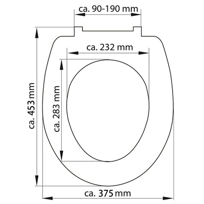 SCHÜTTE Duroplast Toilet Seat with Soft-Close ROMANTIC Printed