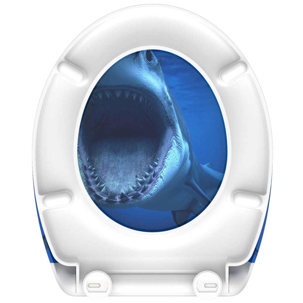 SCHÜTTE Toilet Seat with Soft-Close Quick Release SHARK - Bend