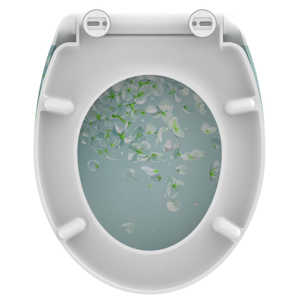 SCHÜTTE Toilet Seat with Soft-Close Quick Release FLOWER IN THE WIND