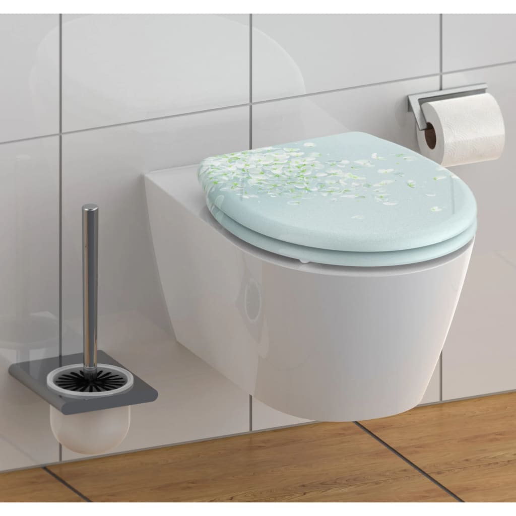 SCHÜTTE Toilet Seat with Soft-Close Quick Release FLOWER IN THE WIND