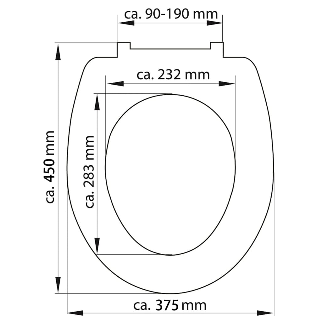 SCHÜTTE Duroplast High Gloss Toilet Seat with Soft-Close - Bend