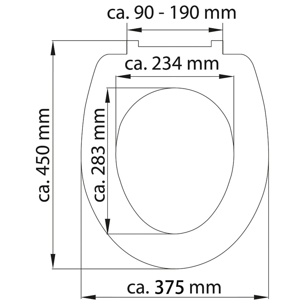 SCHÜTTE Duroplast High Gloss Toilet Seat with Soft-Close - Bend