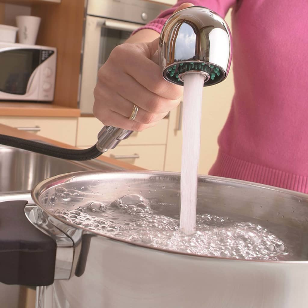 SCHÜTTE Sink Mixer with Pull-out Spray ULTRA Low Pressure Chrome