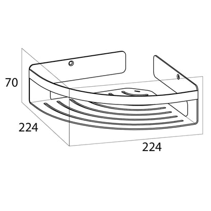 Tiger Bathroom Corner Basket Caddy Chrome Large 1400630346