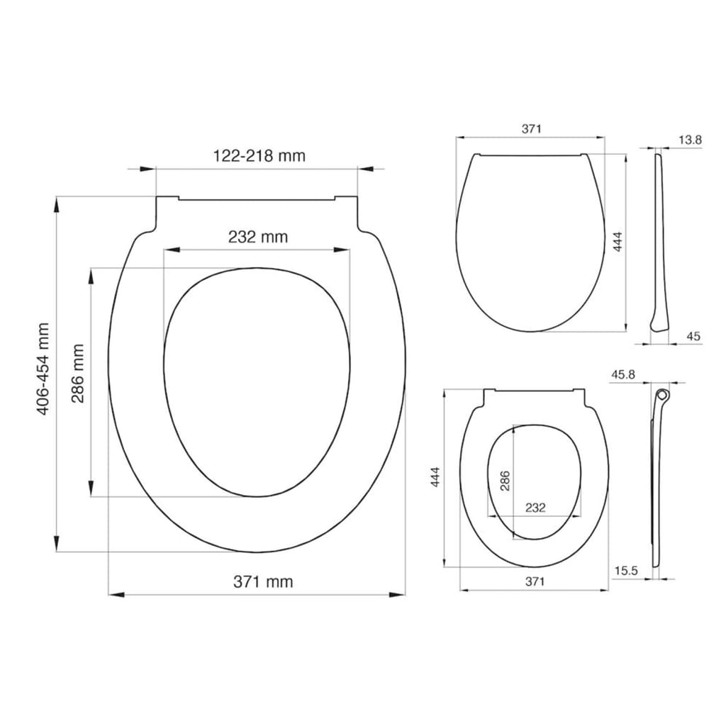 Tiger Toilet Seat Pasadena Thermoplast White 250040646 - Bend