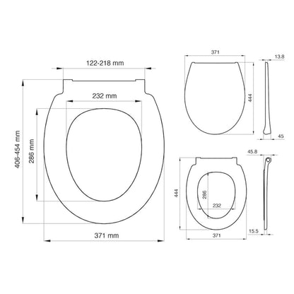 Tiger Toilet Seat Pasadena Thermoplast White 250040646 - Bend