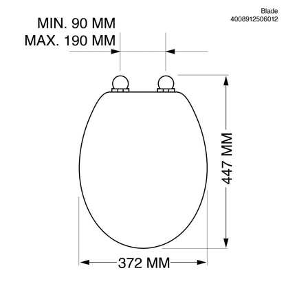 Tiger Toilet Seat "Blade" White - Bend