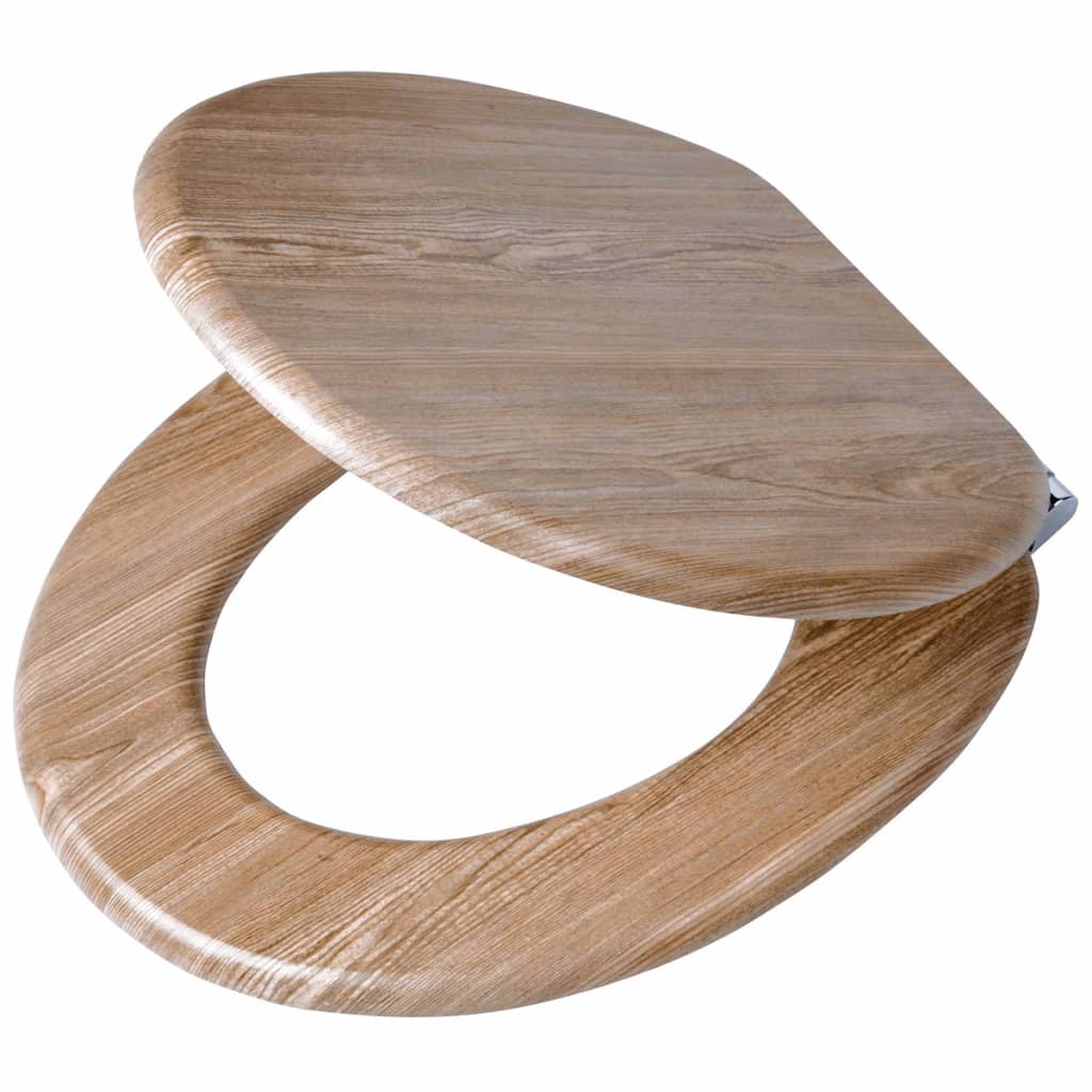 Soft-Close Toilet Seat Scaffold MDF Brown 252022546