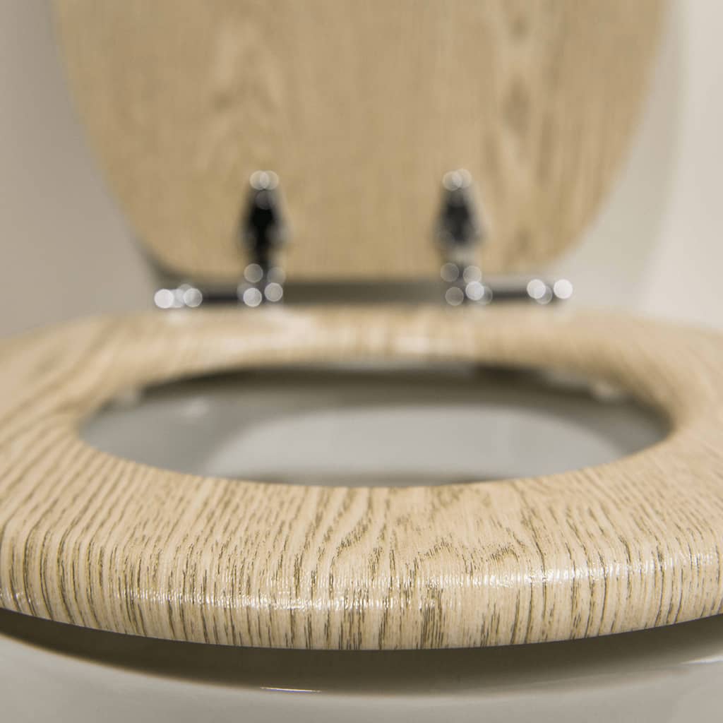 Soft-Close Toilet Seat Scaffold MDF Brown 252022546