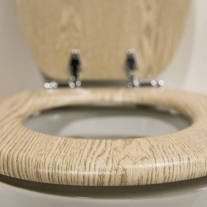 Soft-Close Toilet Seat Scaffold MDF Brown 252022546