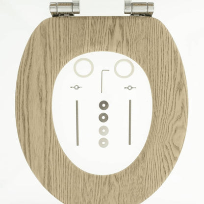 Soft-Close Toilet Seat Scaffold MDF Brown 252022546