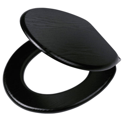 Tiger Soft-Close Toilet Seat Blackwash MDF Black 252030746