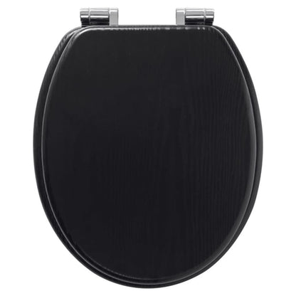 Tiger Soft-Close Toilet Seat Blackwash MDF Black 252030746