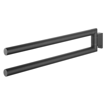 Tiger 2 Arm Towel Rail "Bold" Matt Black