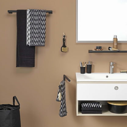 Tiger 2 Arm Towel Rail "Bold" Matt Black