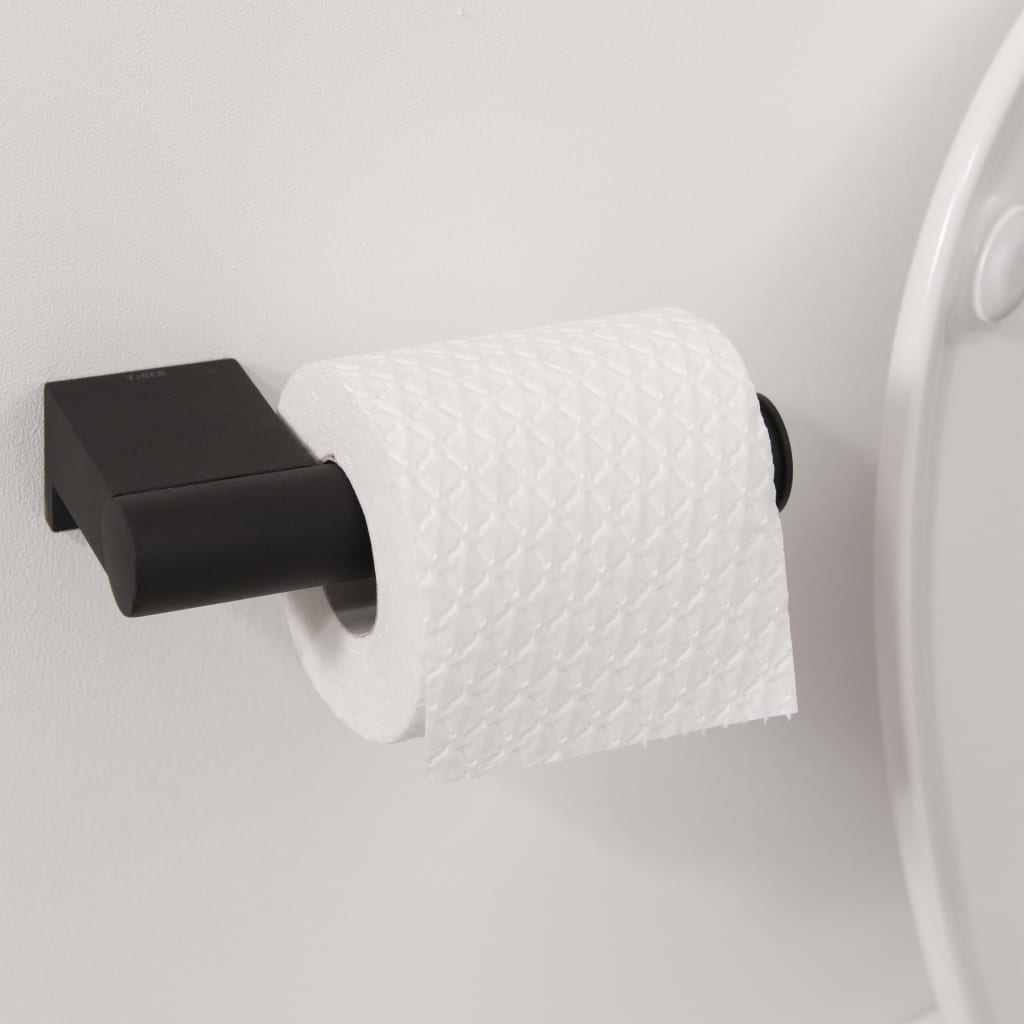 Tiger Toilet Roll Holder "Bold" Matt Black - Bend