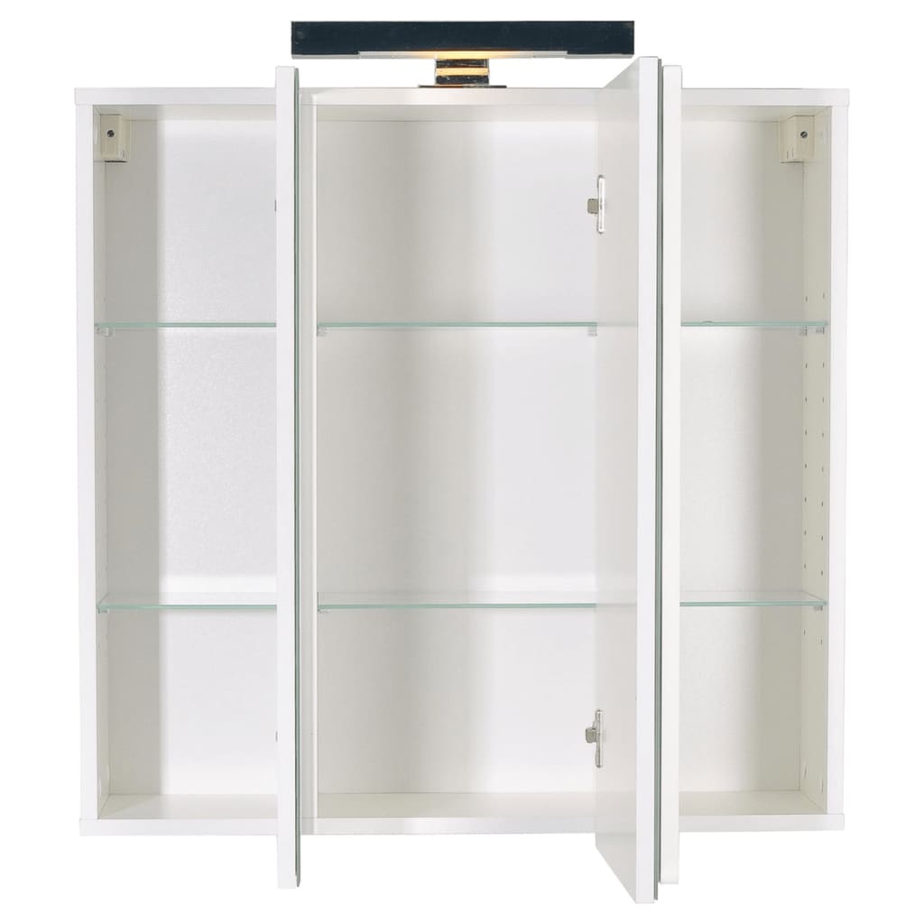 FMD Mirrored Bathroom Cabinet 70x19x67.6 cm White - Bend