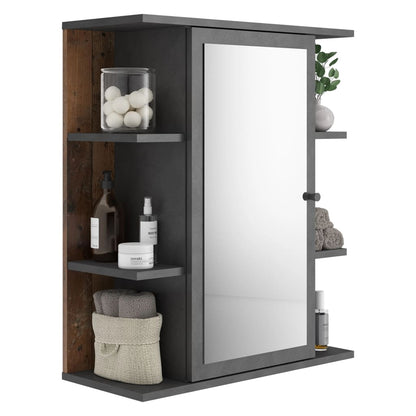 FMD Mirrored Bathroom Cabinet Matera Old Style Dark - Bend