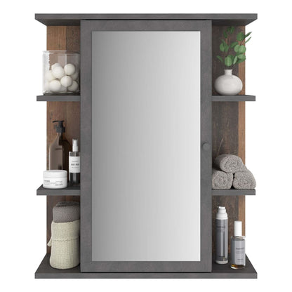 FMD Mirrored Bathroom Cabinet Matera Old Style Dark - Bend