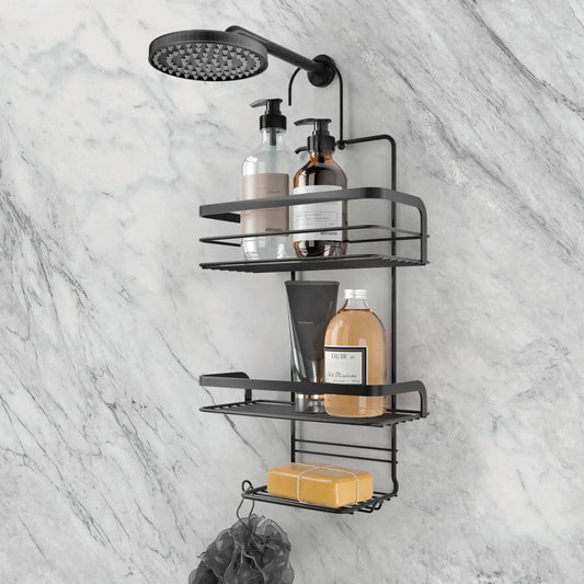 3-tier Douche Rack with Hook Black