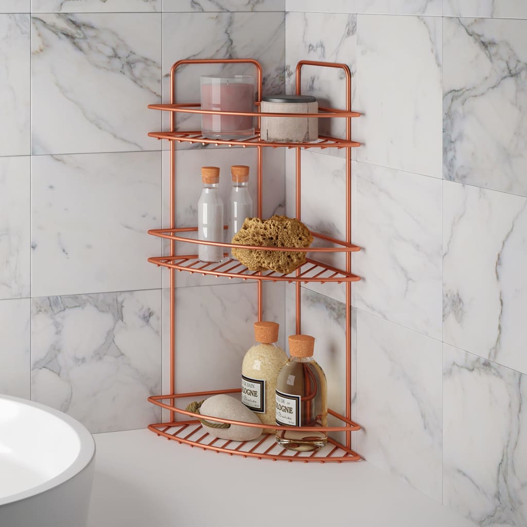 3-tier Corner Douche Rack Copper