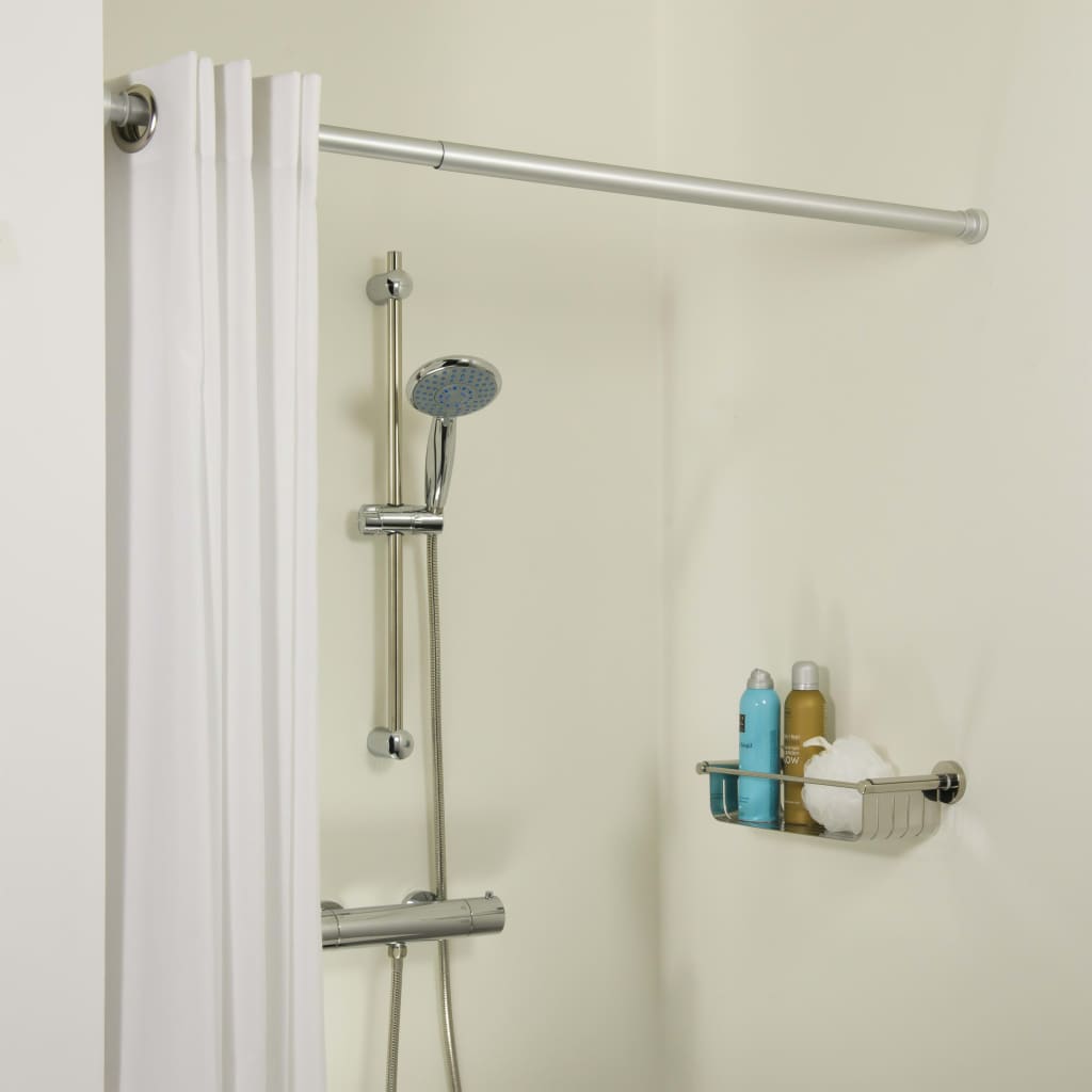 Sealskin Telescopic Shower Curtain Rod 130 cm Matte Grey - Bend