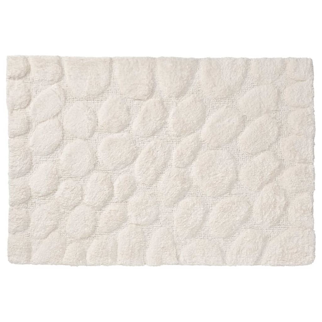 Bath Mat Pebbles Cotton 60x90 cm Ivory