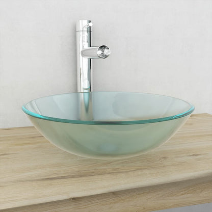 Tempered Glass Bathroom Basin - Bend