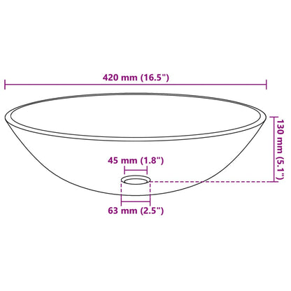 Tempered Glass Bathroom Basin - Bend