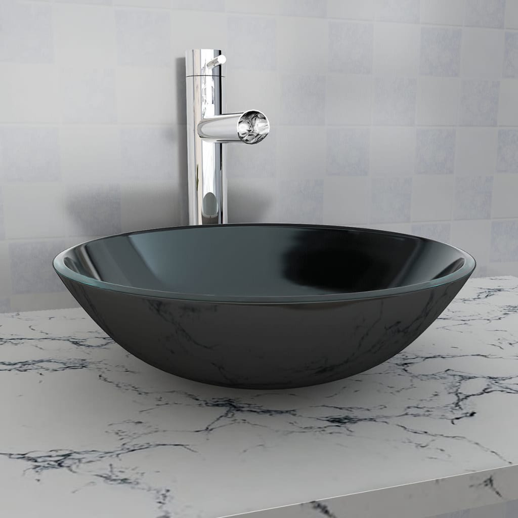 Tempered Glass Bathroom Basin - Bend